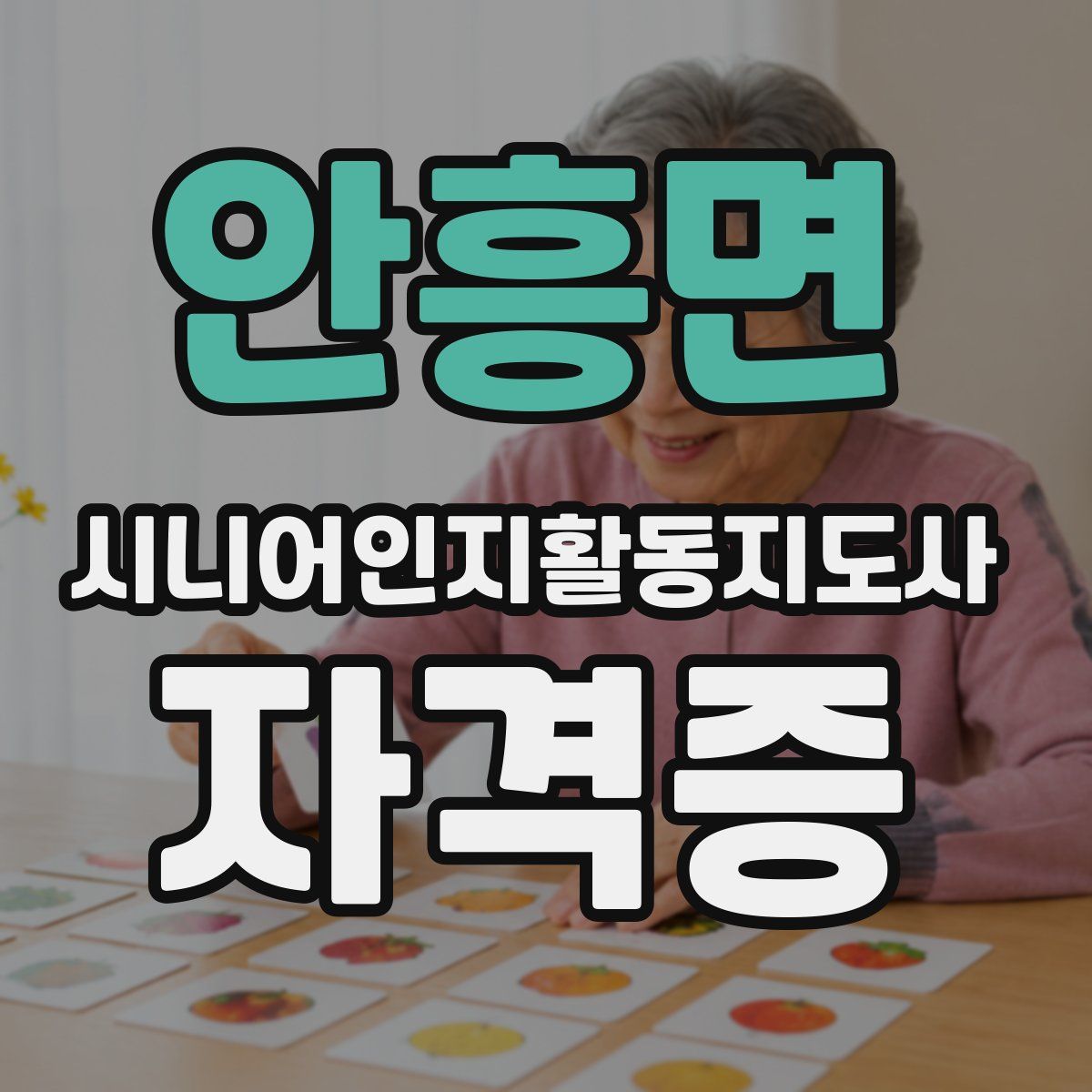 안흥면 시니어인지활동지도사 자격증