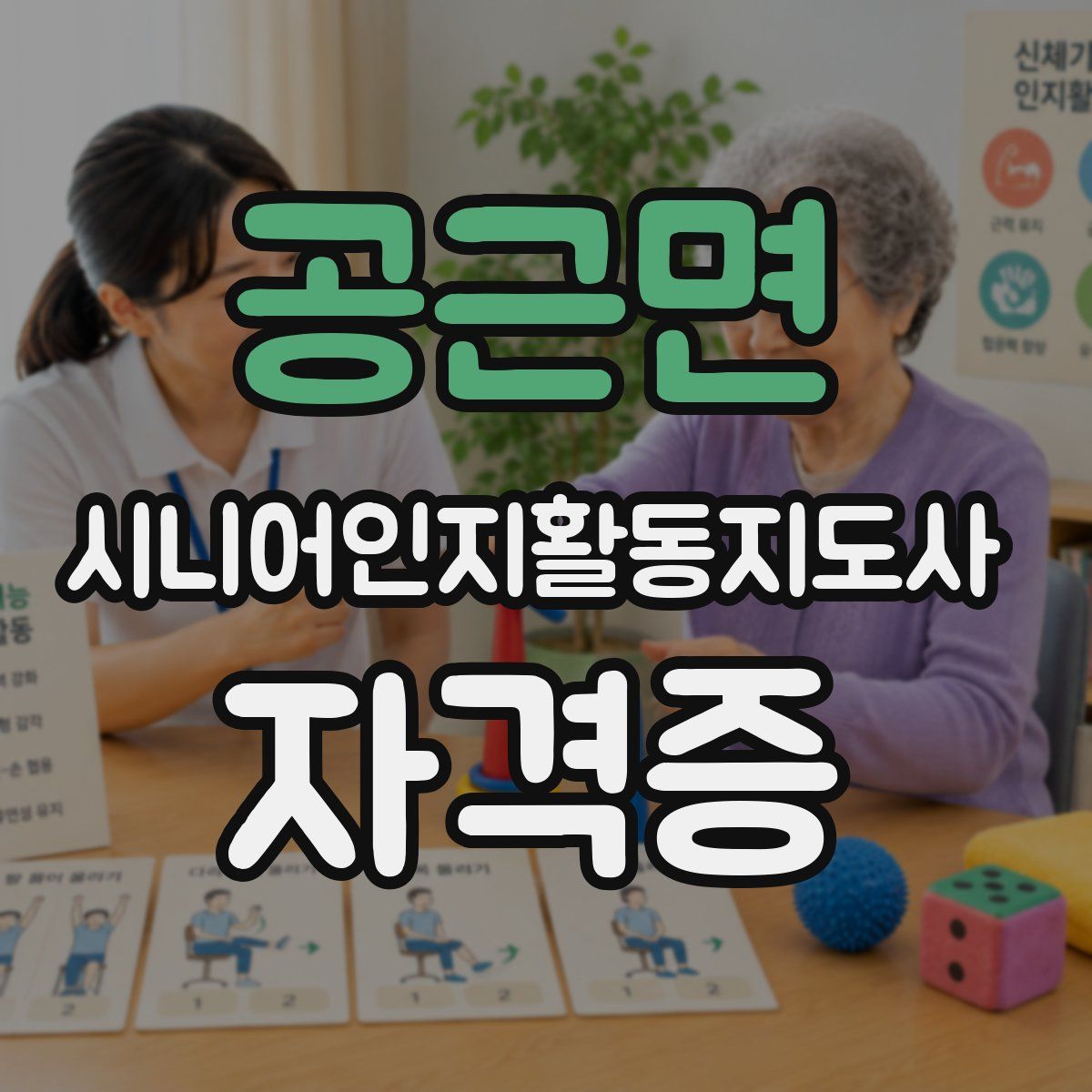 공근면 시니어인지활동지도사 자격증