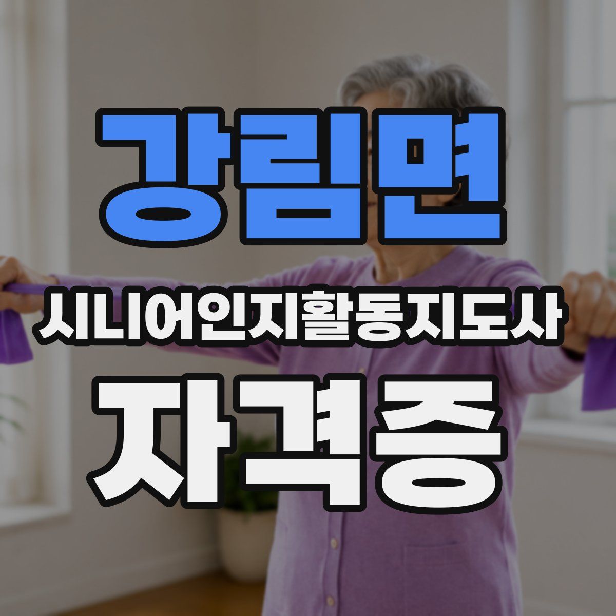 강림면 시니어인지활동지도사 자격증