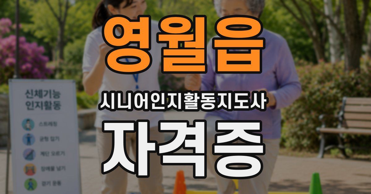 영월읍 시니어인지활동지도사 자격증