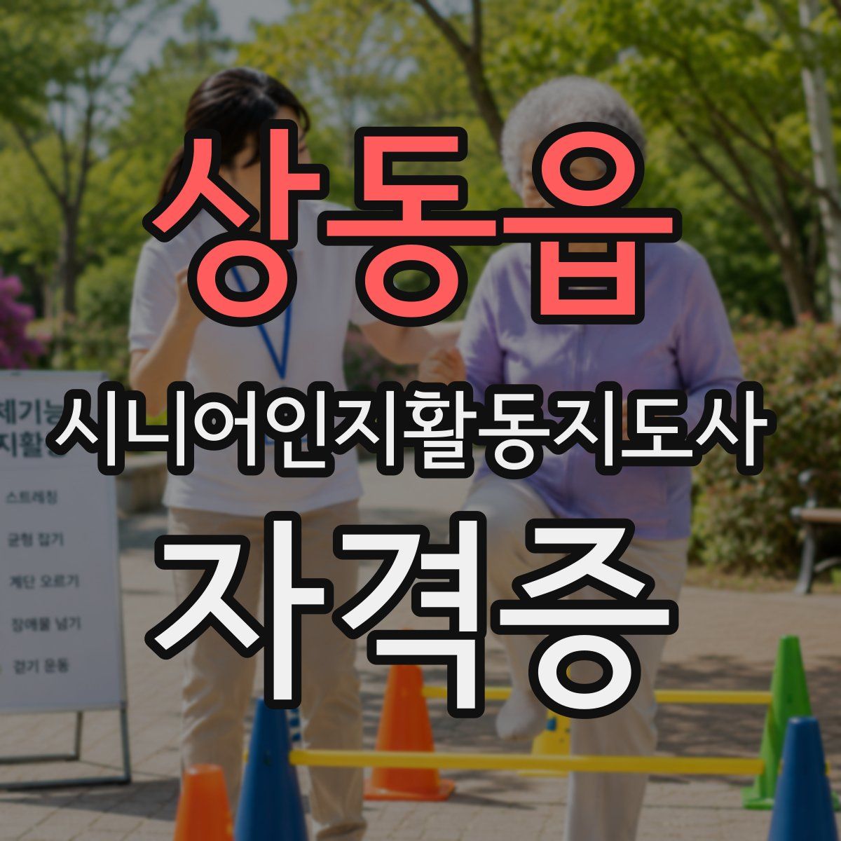 상동읍 시니어인지활동지도사 자격증