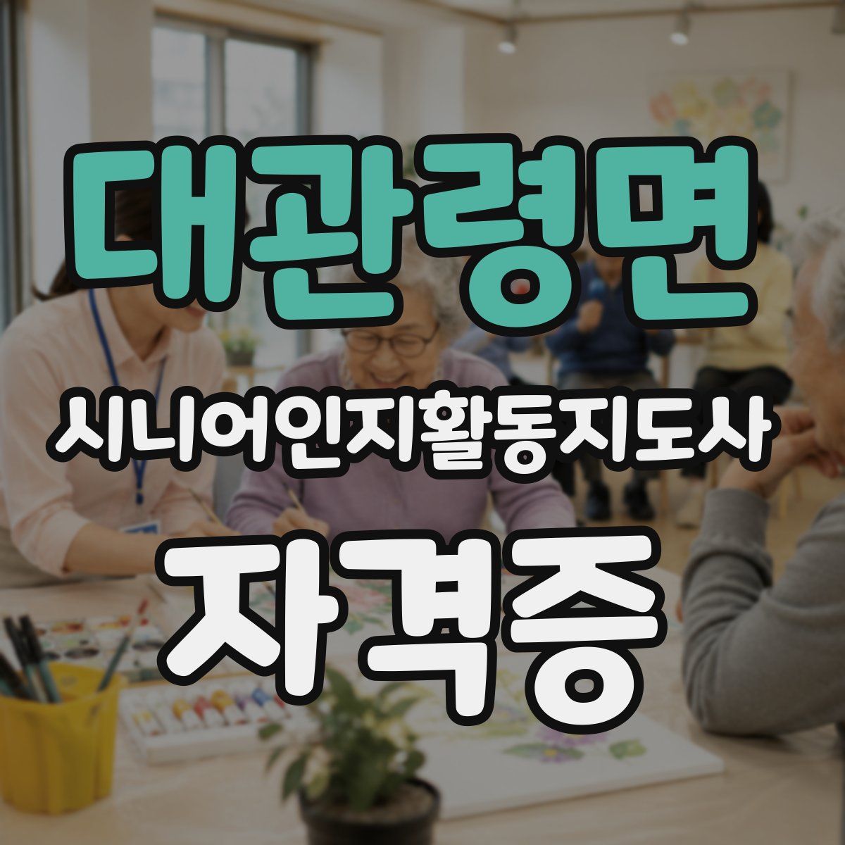 대관령면 시니어인지활동지도사 자격증