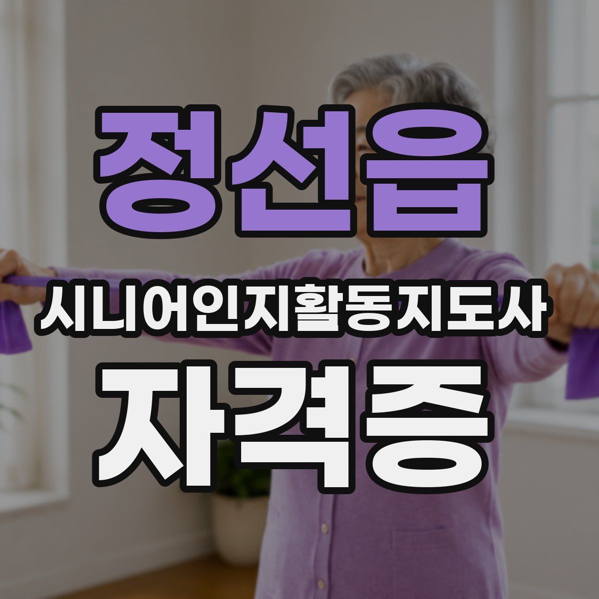 정선읍 시니어인지활동지도사 자격증