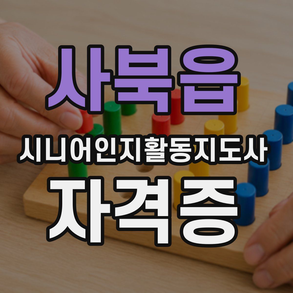 사북읍 시니어인지활동지도사 자격증