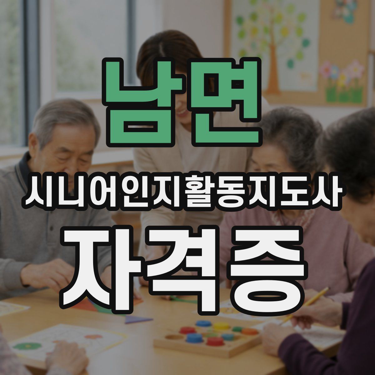 남면 시니어인지활동지도사 자격증