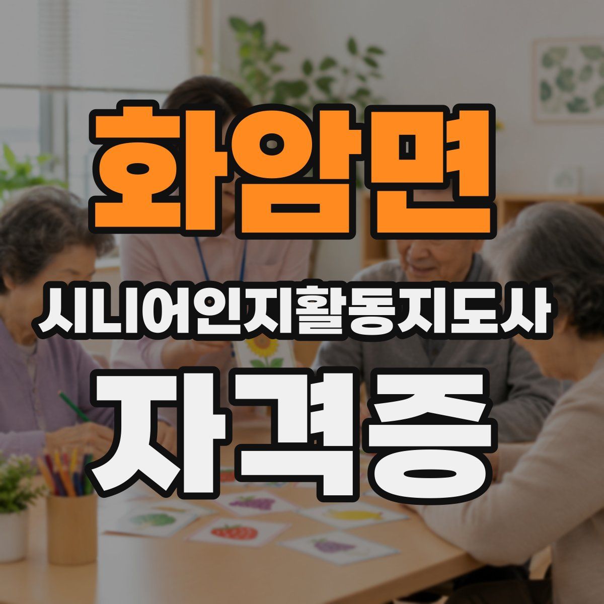 화암면 시니어인지활동지도사 자격증
