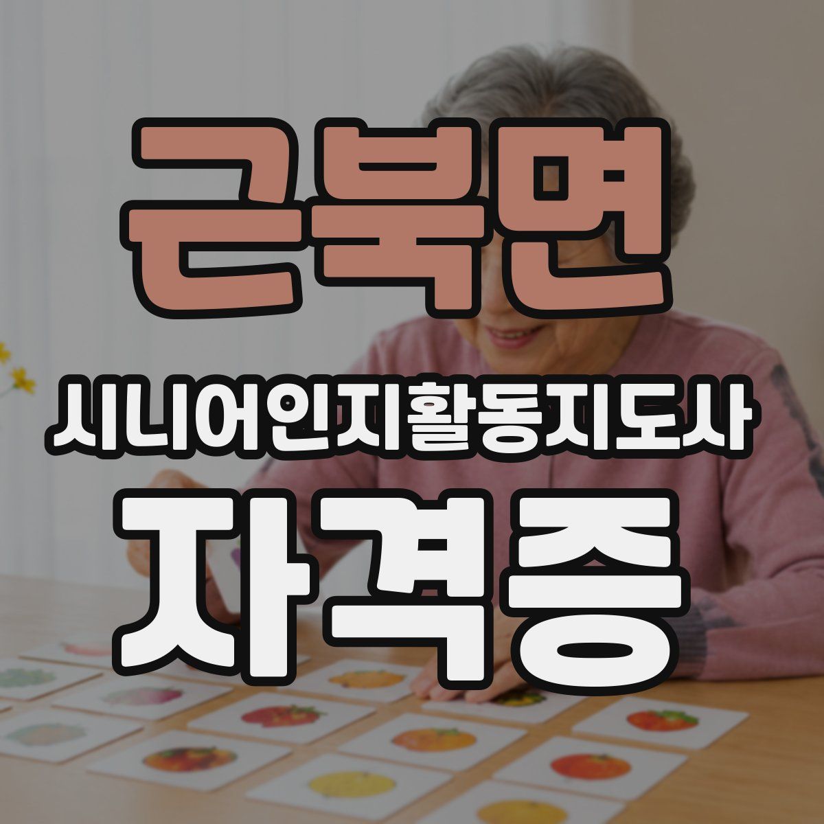 근북면 시니어인지활동지도사 자격증