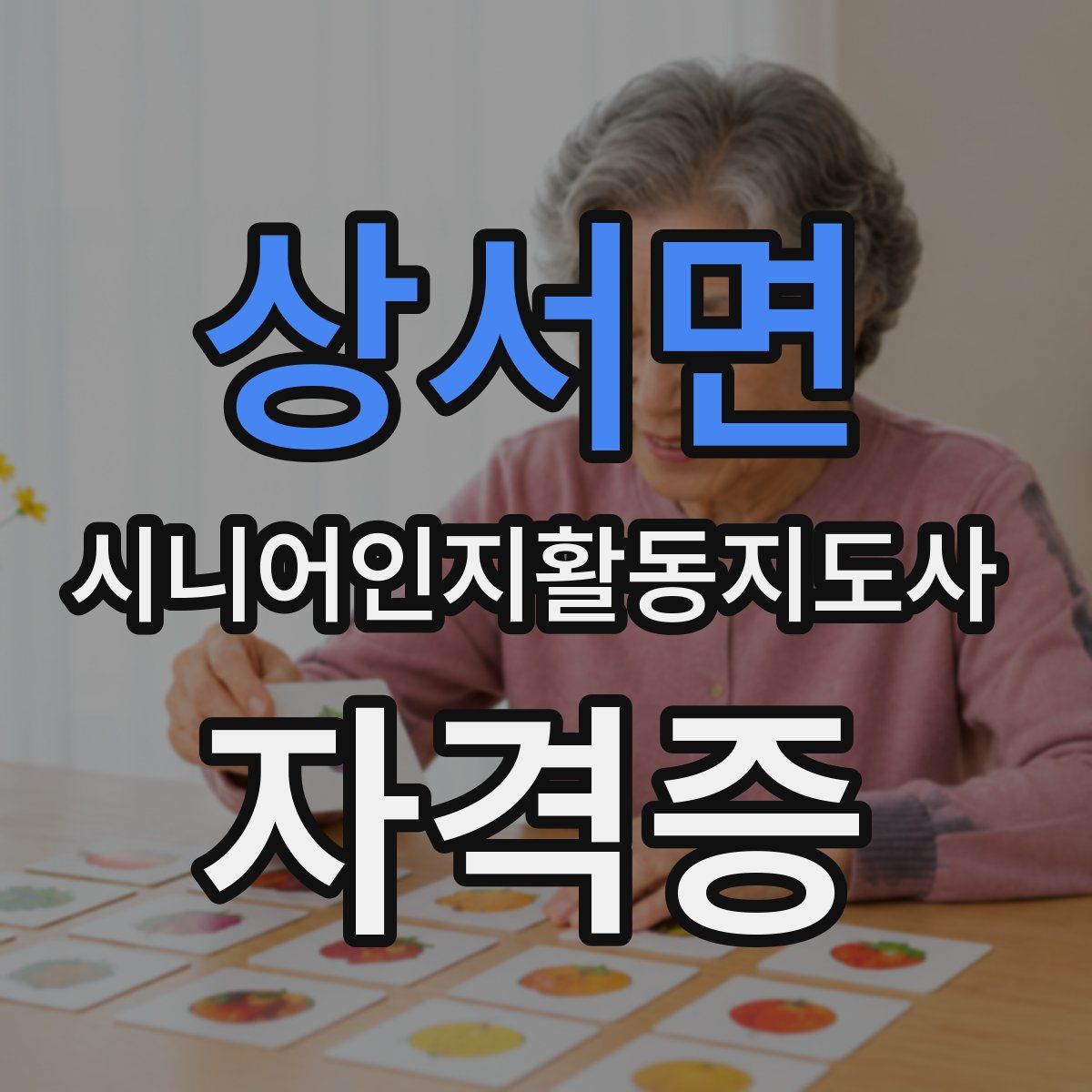 상서면 시니어인지활동지도사 자격증
