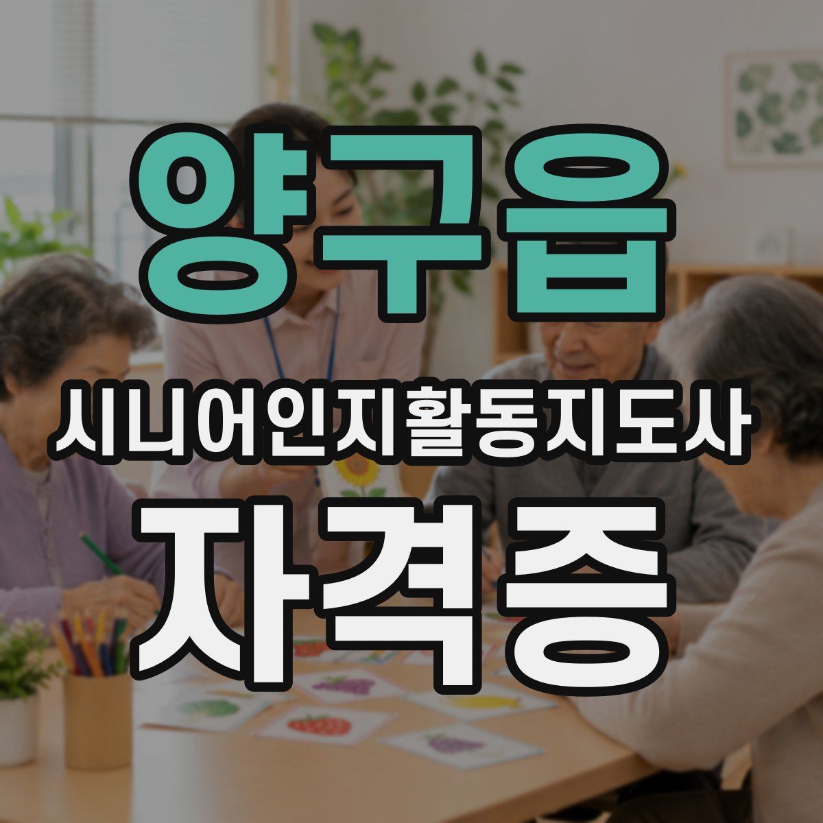양구읍 시니어인지활동지도사 자격증