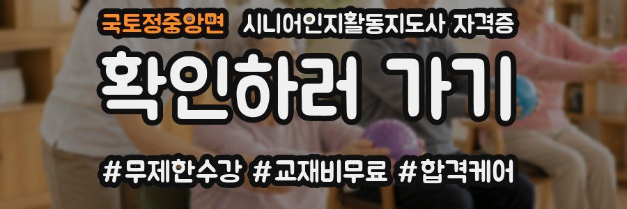국토정중앙면 시니어인지활동지도사 자격증