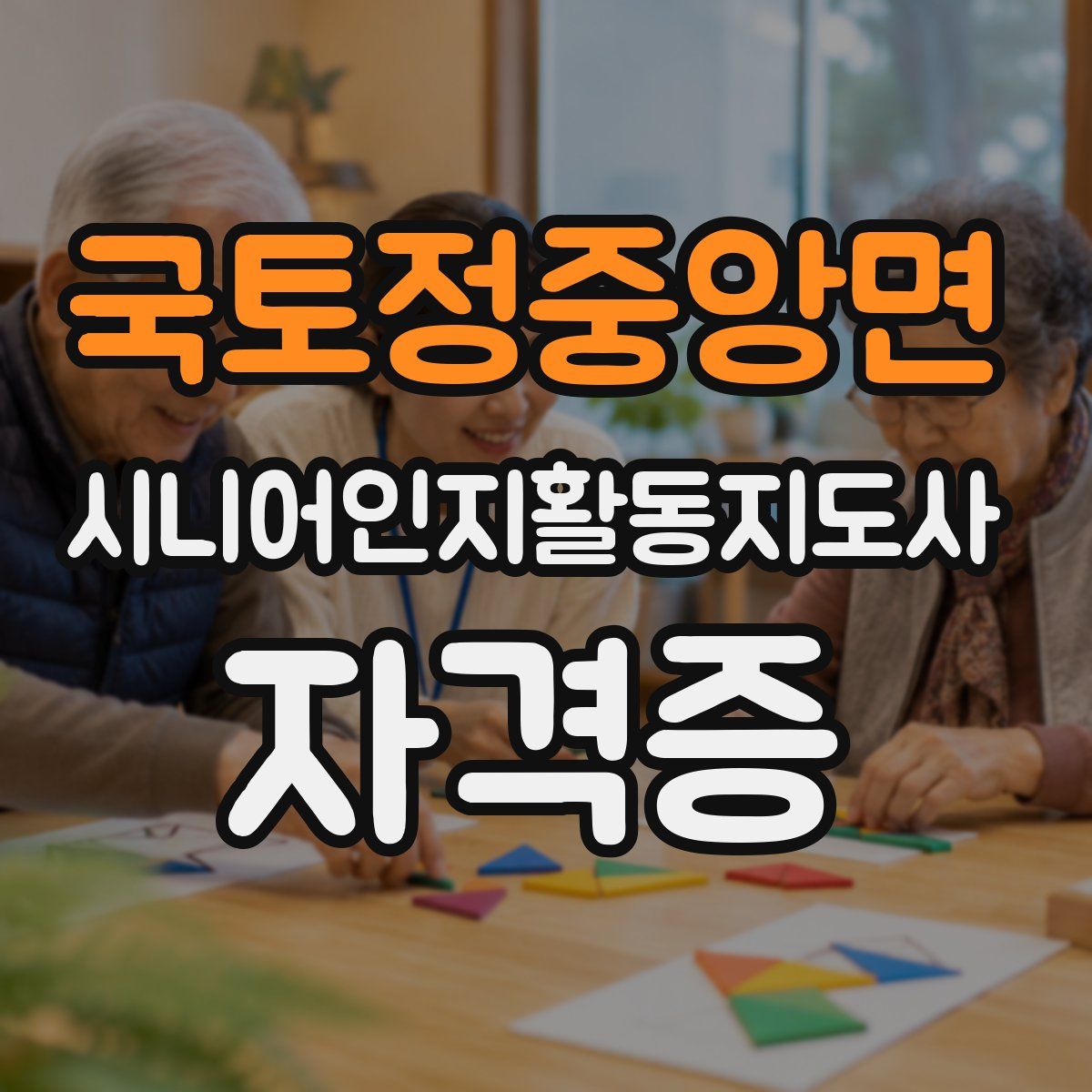국토정중앙면 시니어인지활동지도사 자격증