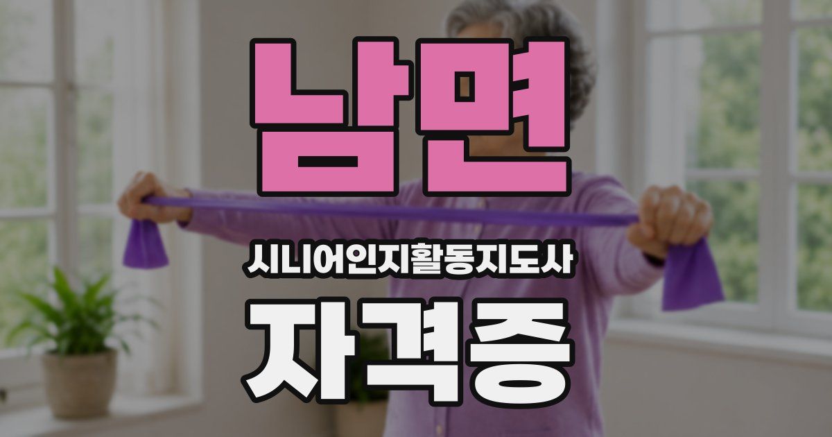 남면 시니어인지활동지도사 자격증