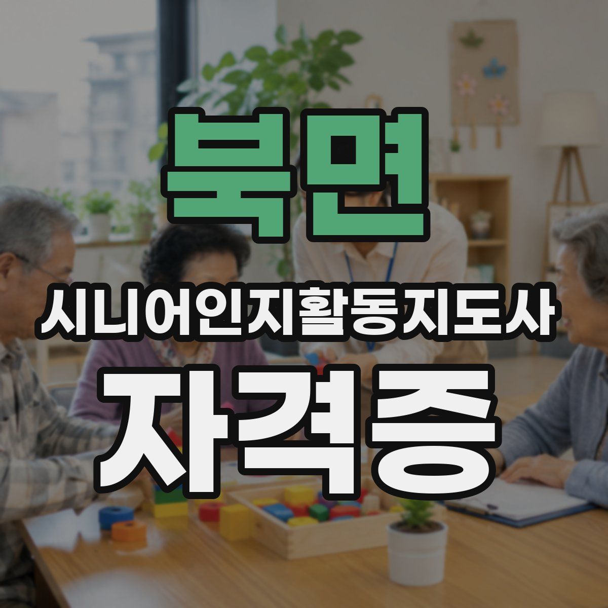 북면 시니어인지활동지도사 자격증