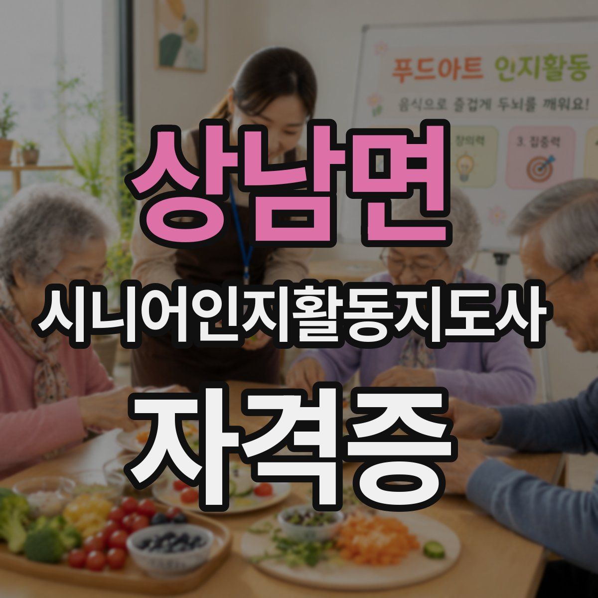 상남면 시니어인지활동지도사 자격증