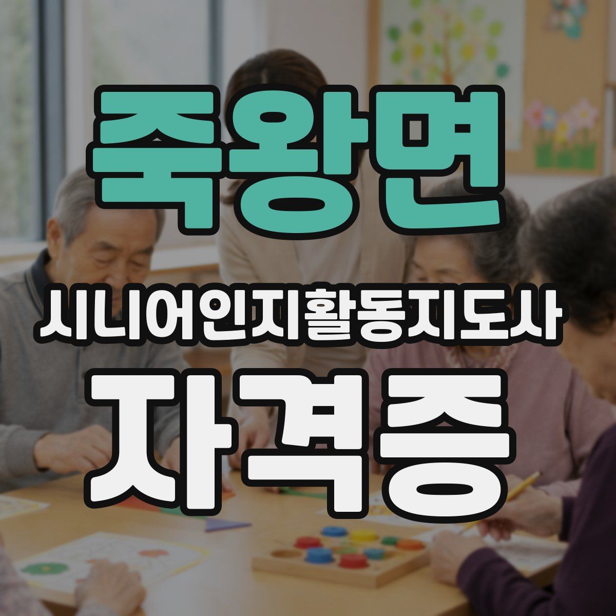죽왕면 시니어인지활동지도사 자격증