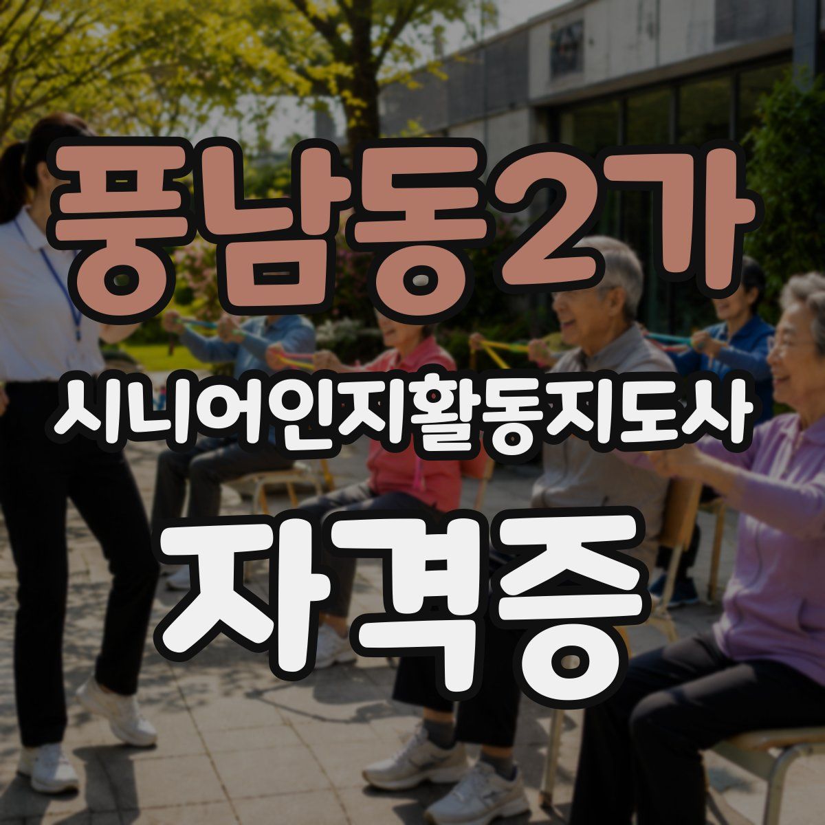 풍남동2가 시니어인지활동지도사 자격증