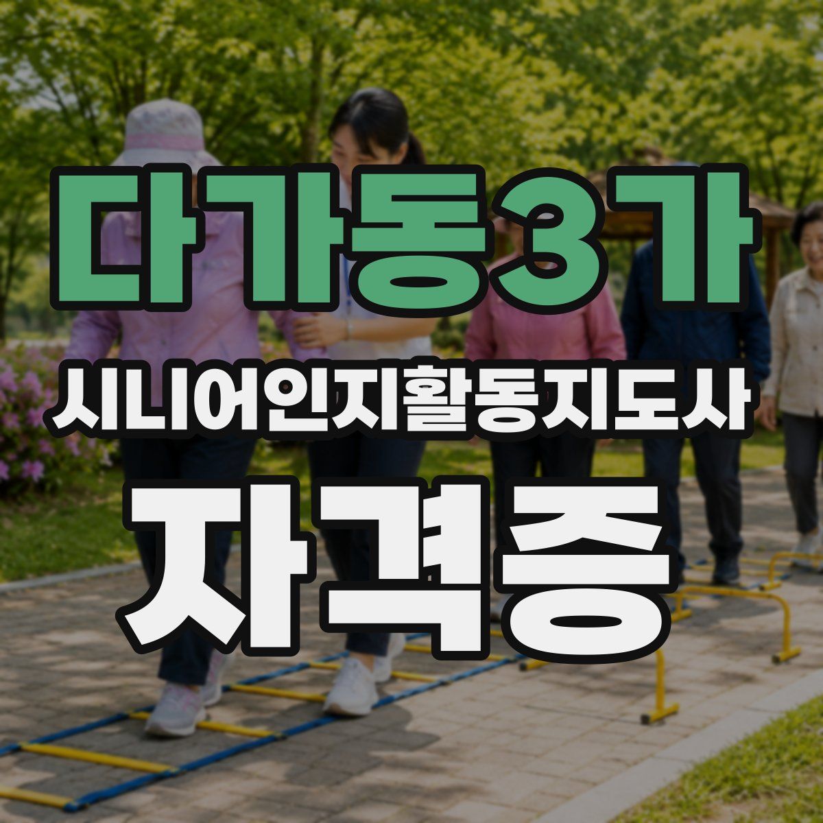 다가동3가 시니어인지활동지도사 자격증