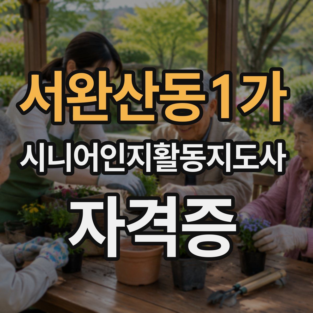 서완산동1가 시니어인지활동지도사 자격증