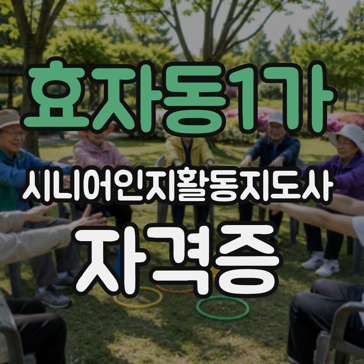 효자동1가 시니어인지활동지도사 자격증