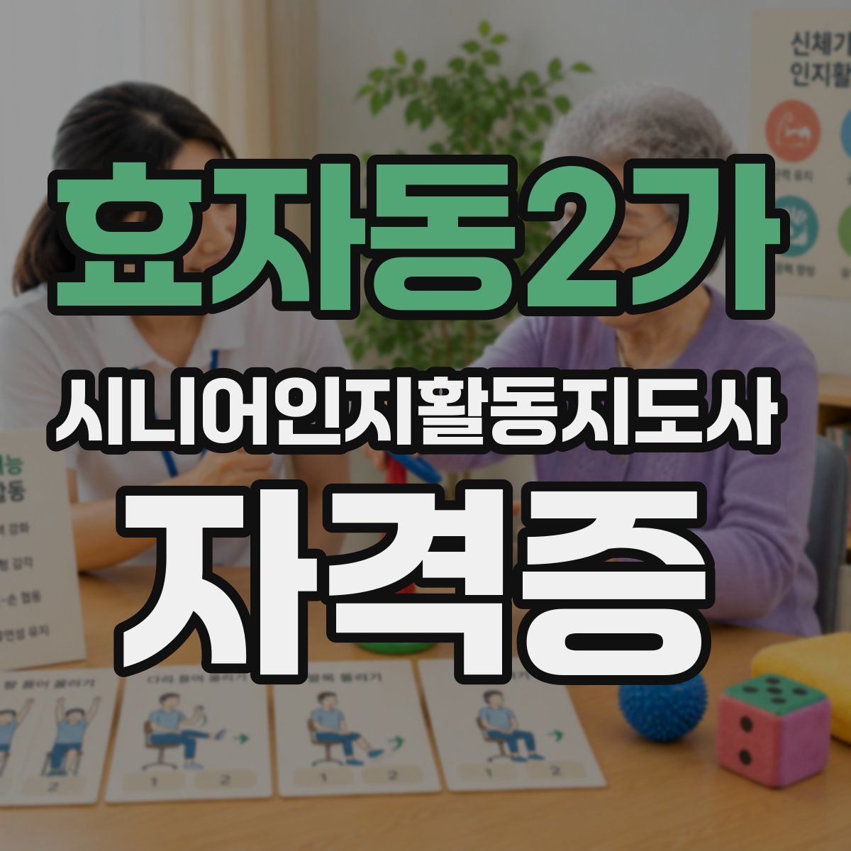 효자동2가 시니어인지활동지도사 자격증