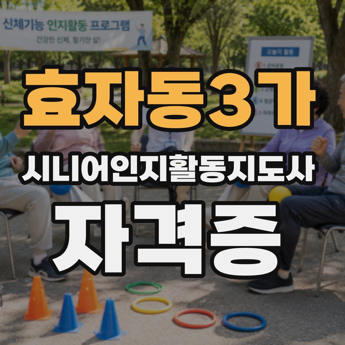 효자동3가 시니어인지활동지도사 자격증