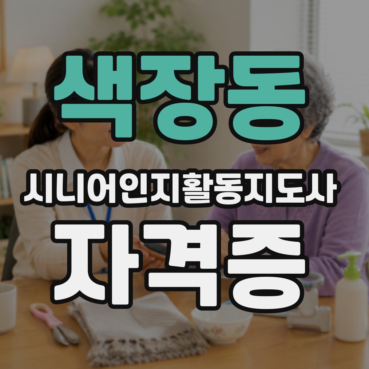 색장동 시니어인지활동지도사 자격증