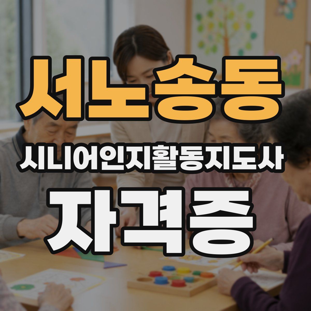 서노송동 시니어인지활동지도사 자격증