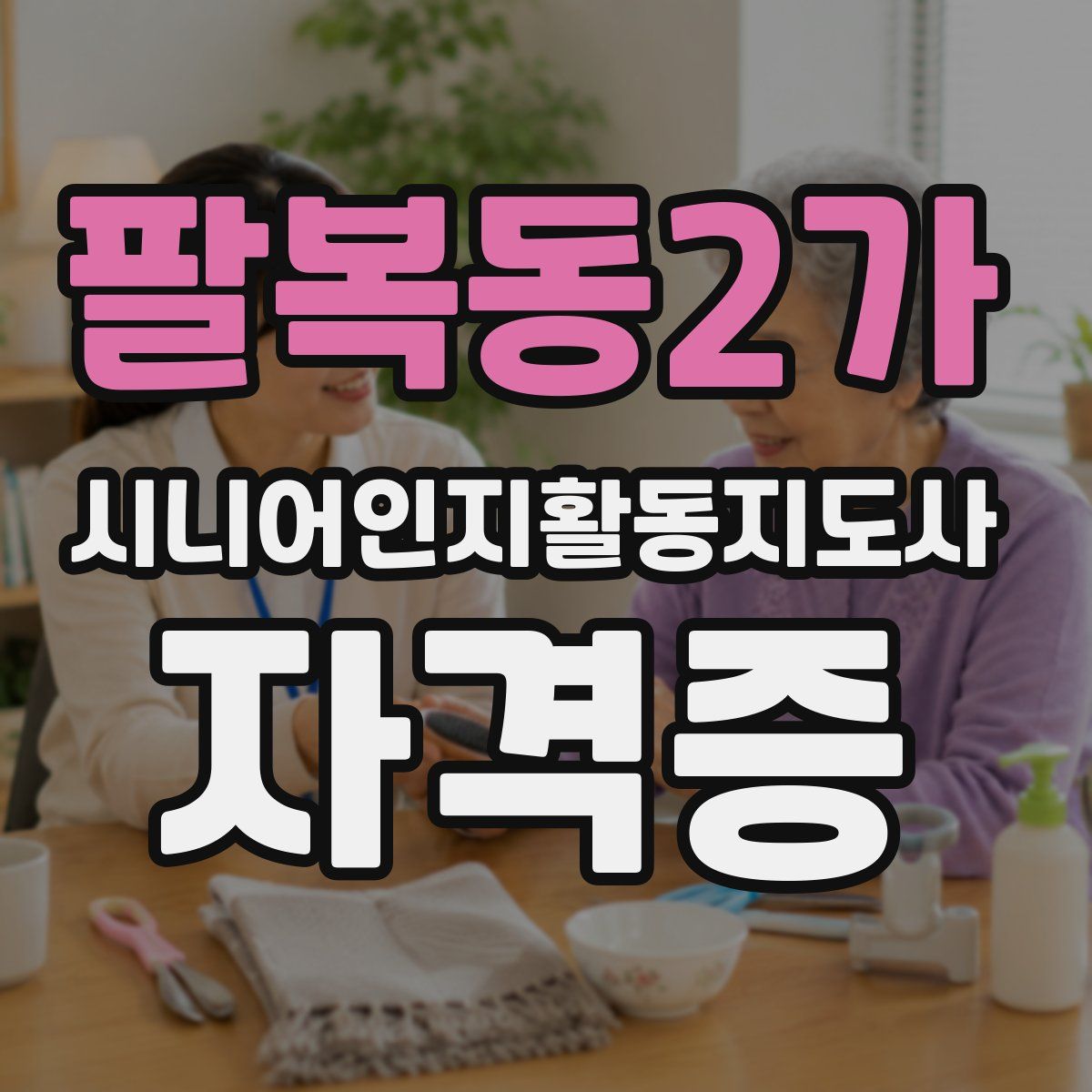 팔복동2가 시니어인지활동지도사 자격증