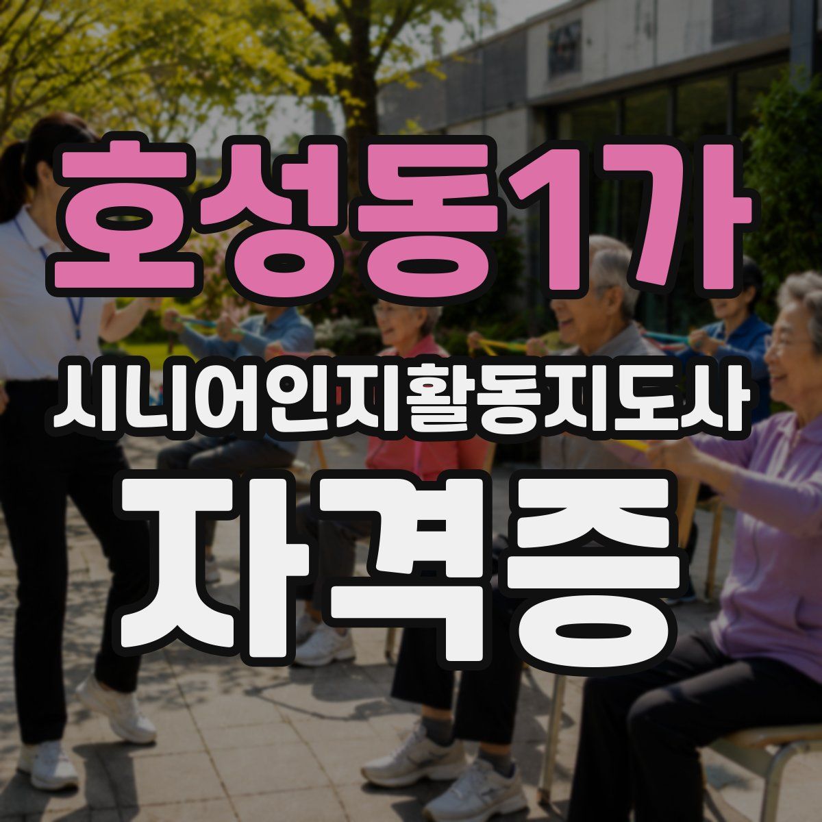 호성동1가 시니어인지활동지도사 자격증