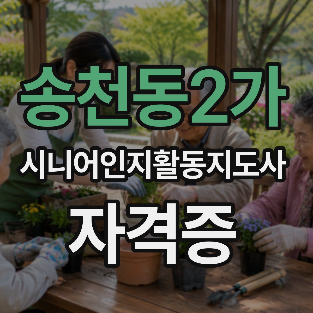 송천동2가 시니어인지활동지도사 자격증