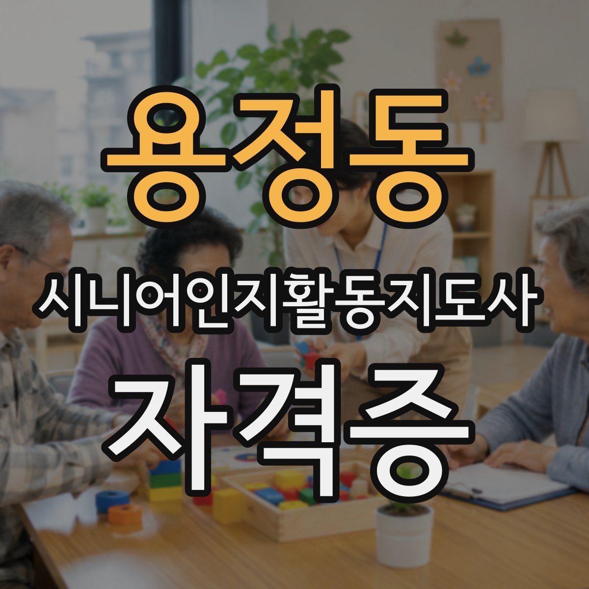 용정동 시니어인지활동지도사 자격증