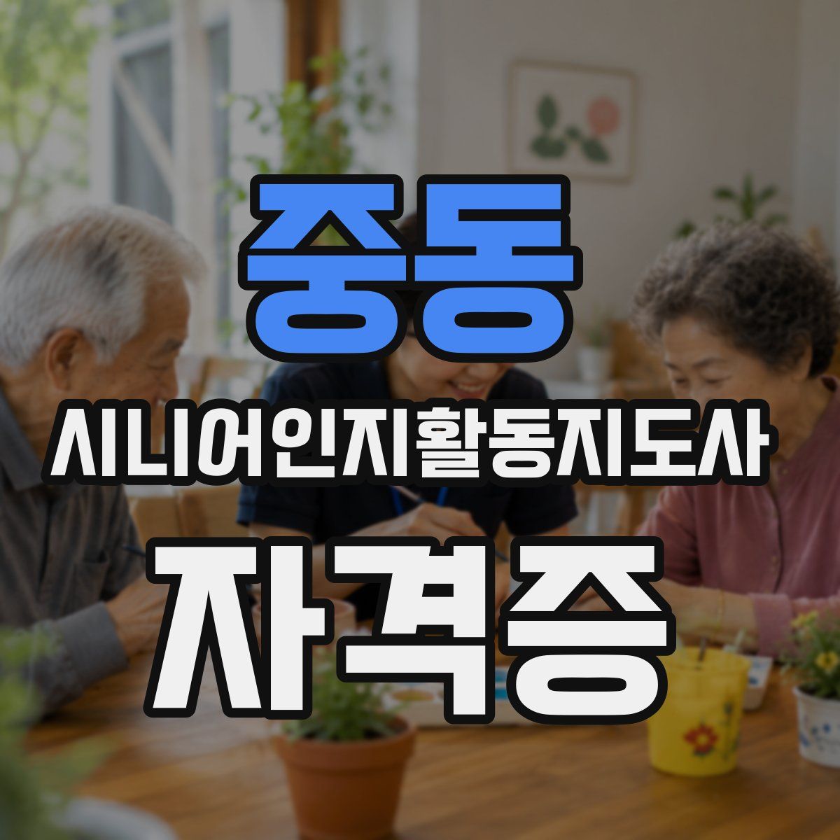 중동 시니어인지활동지도사 자격증
