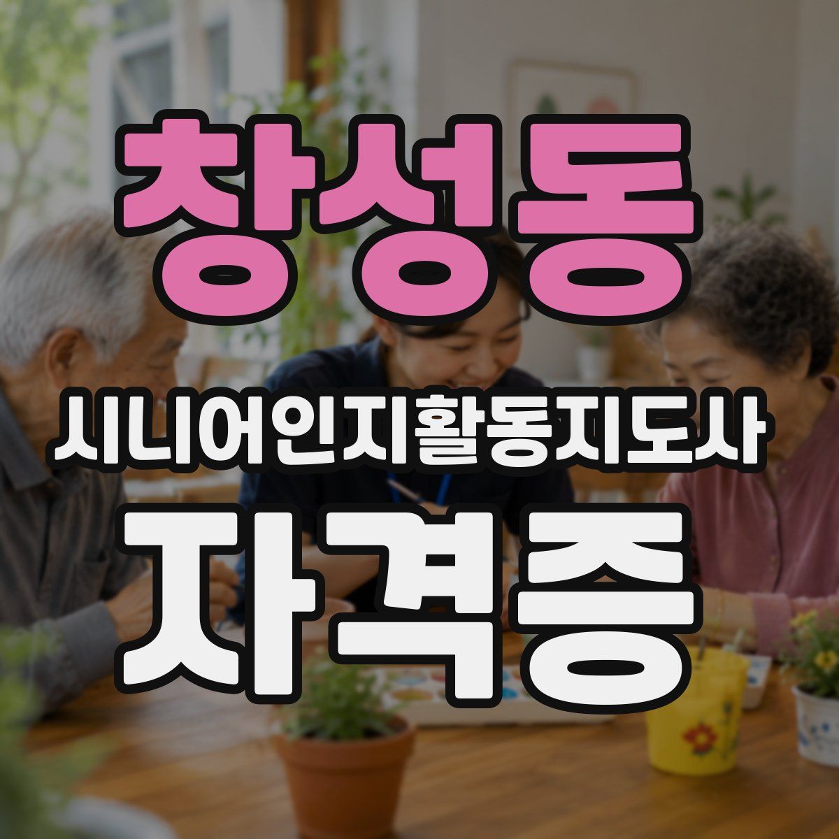 창성동 시니어인지활동지도사 자격증