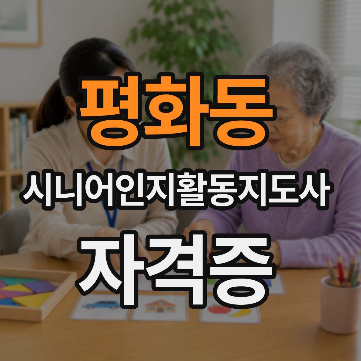 평화동 시니어인지활동지도사 자격증
