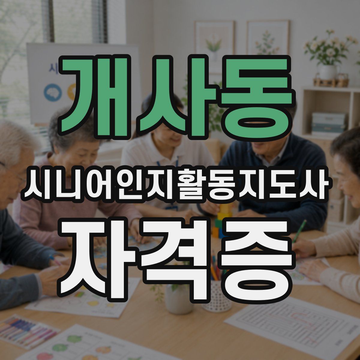 개사동 시니어인지활동지도사 자격증