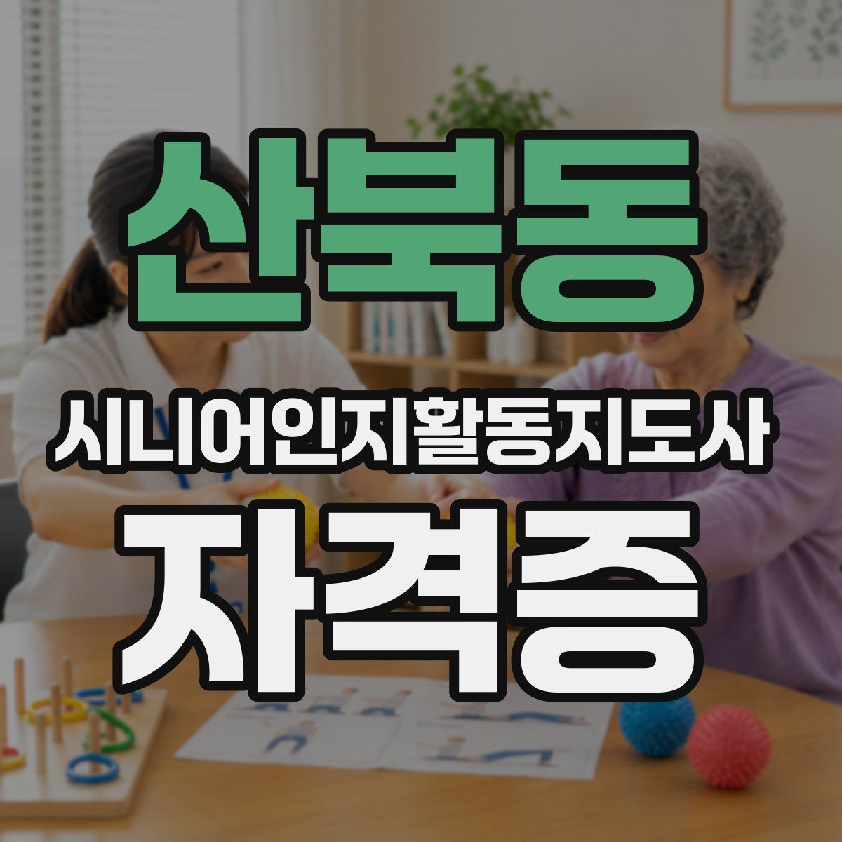 산북동 시니어인지활동지도사 자격증