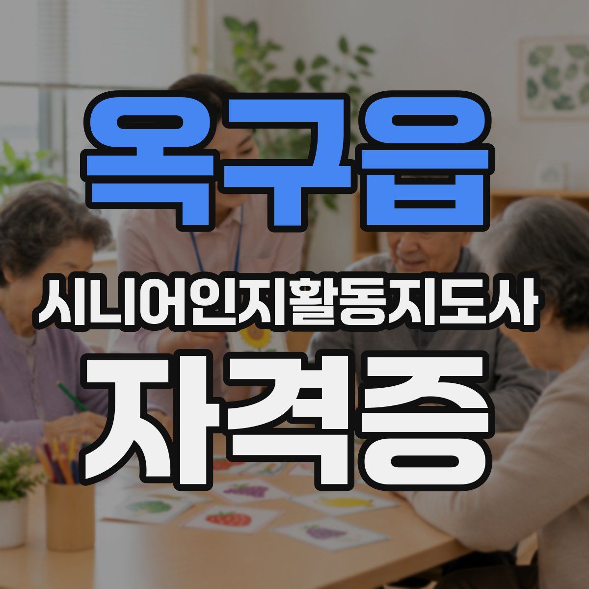 옥구읍 시니어인지활동지도사 자격증