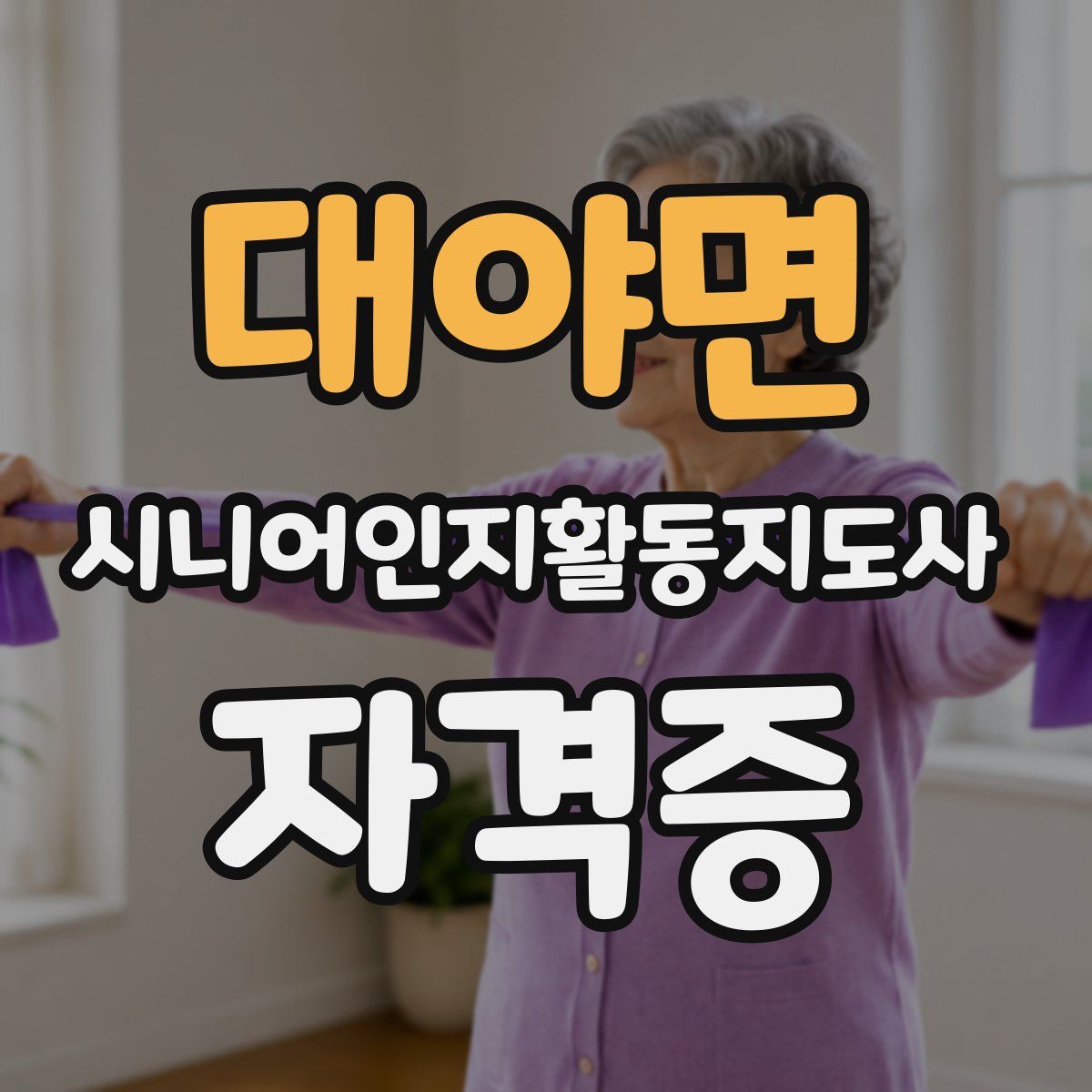 대야면 시니어인지활동지도사 자격증