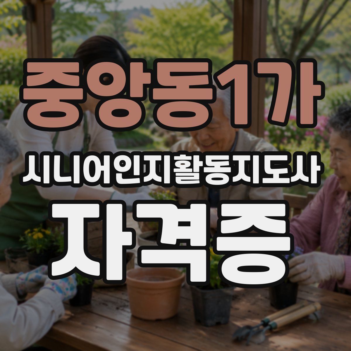중앙동1가 시니어인지활동지도사 자격증