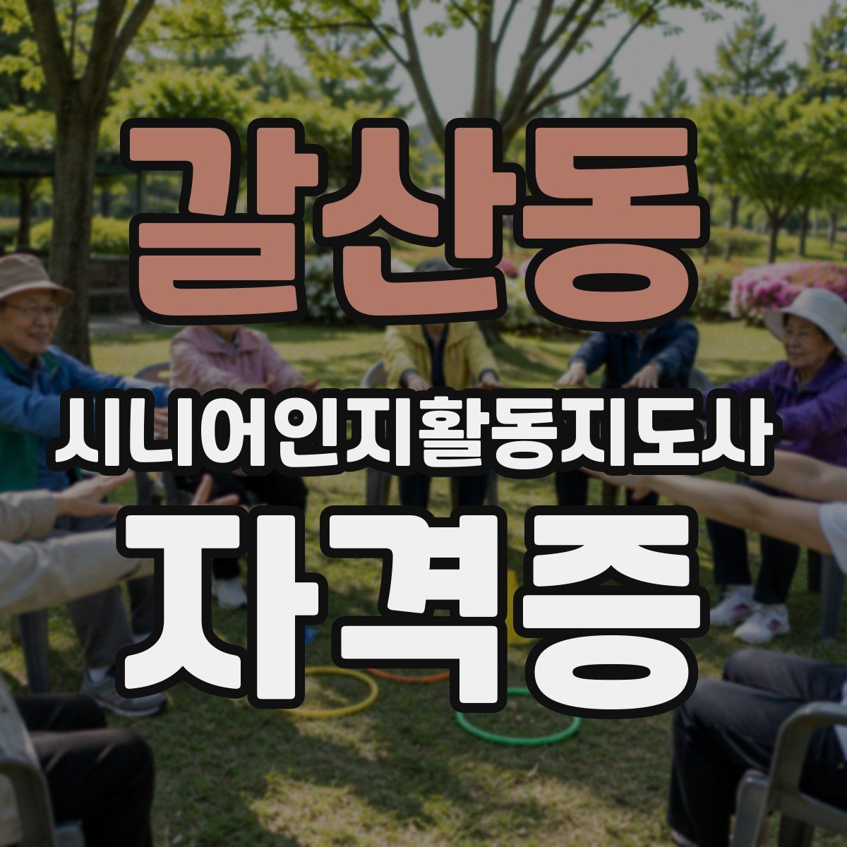 갈산동 시니어인지활동지도사 자격증