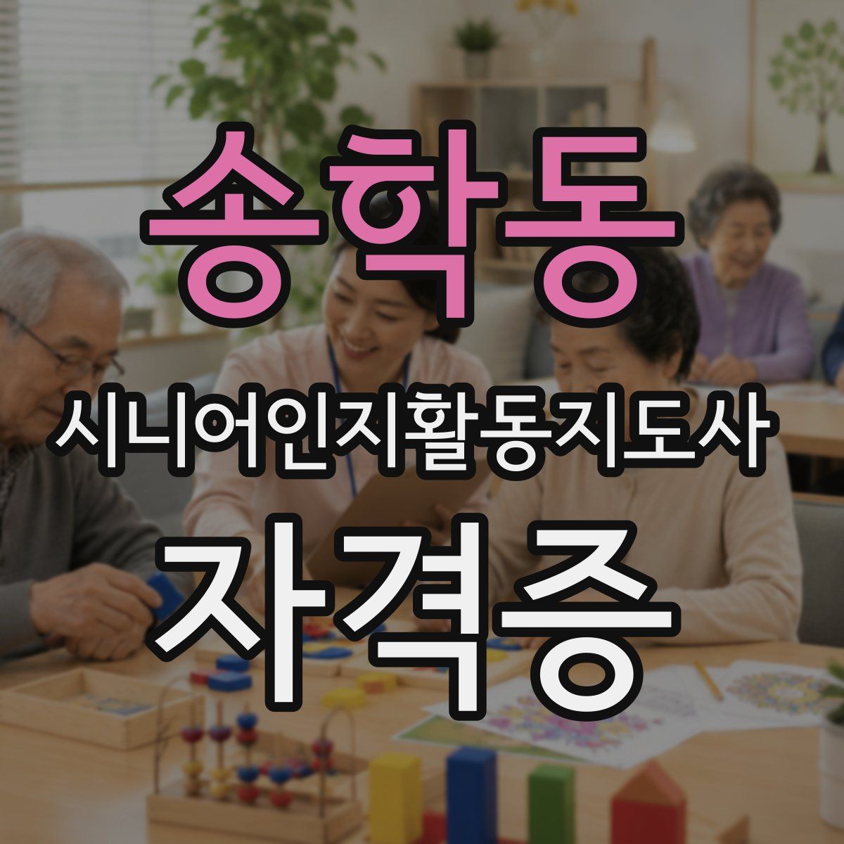송학동 시니어인지활동지도사 자격증