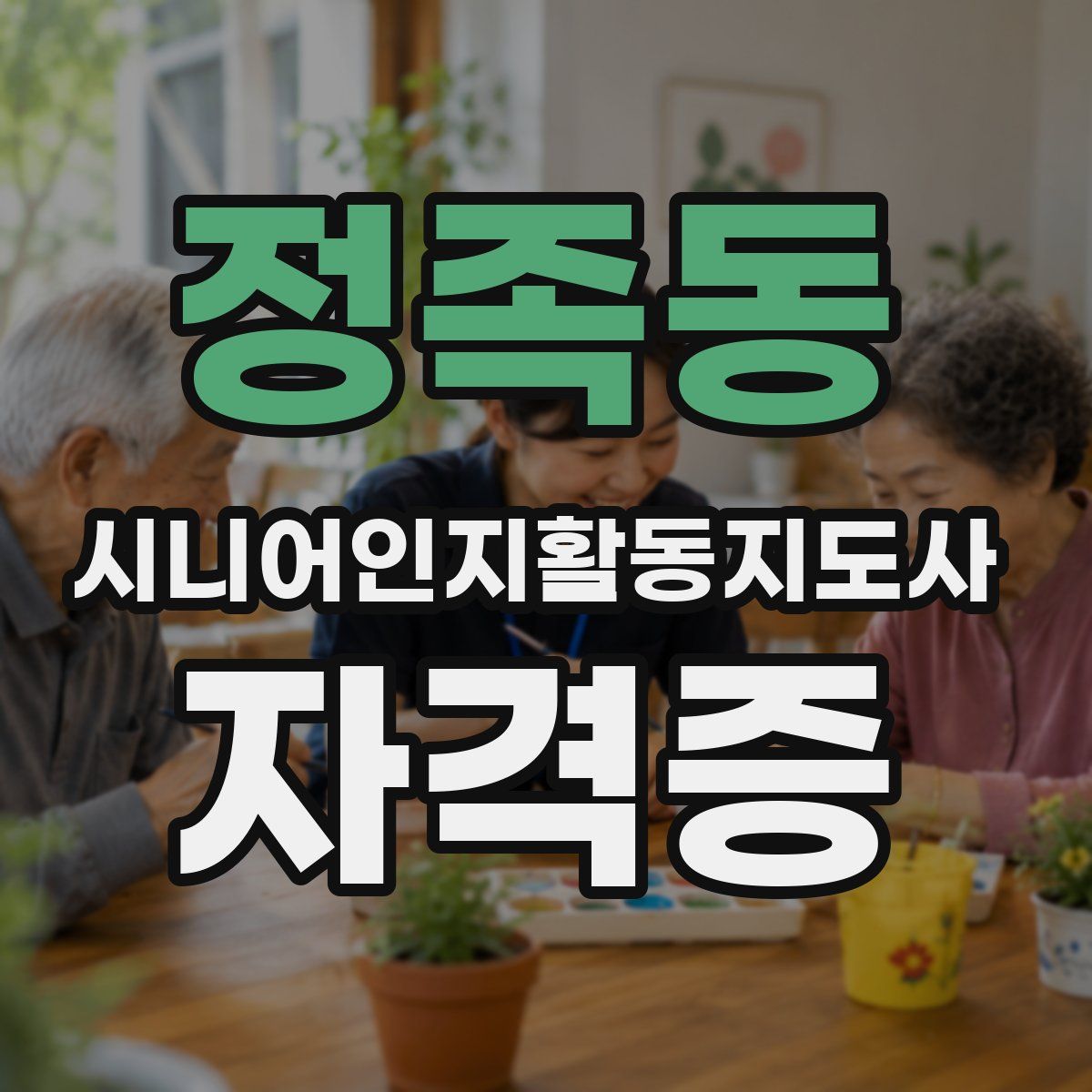 정족동 시니어인지활동지도사 자격증