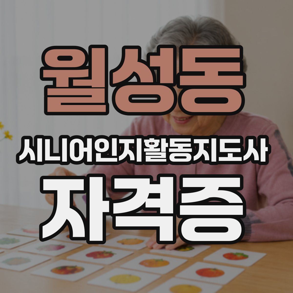 월성동 시니어인지활동지도사 자격증