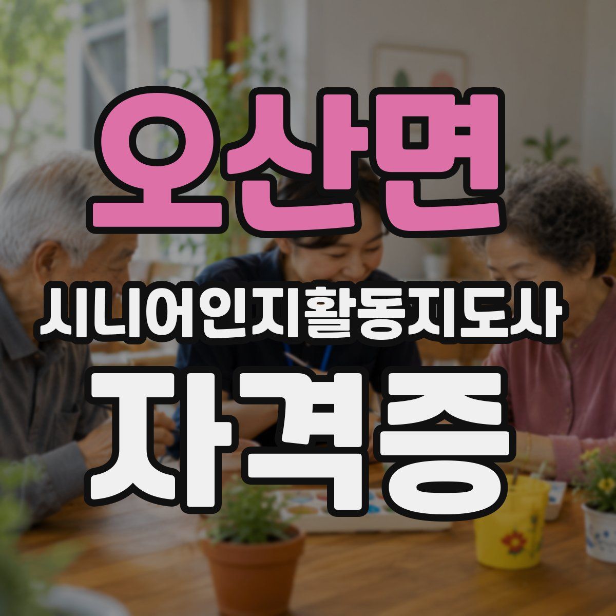 오산면 시니어인지활동지도사 자격증