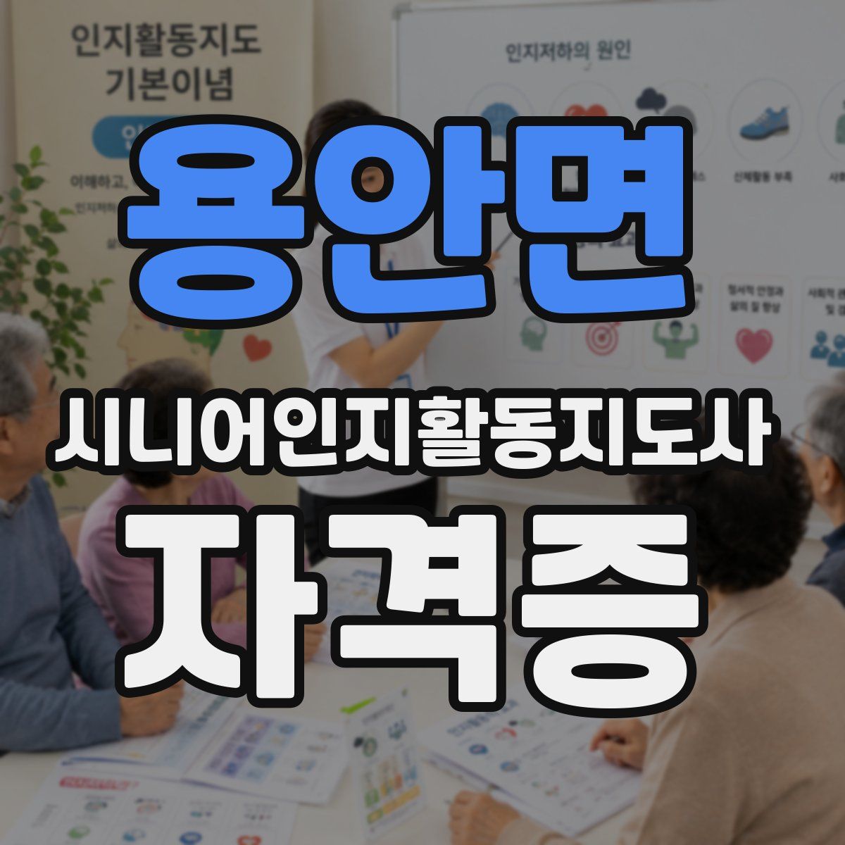 용안면 시니어인지활동지도사 자격증