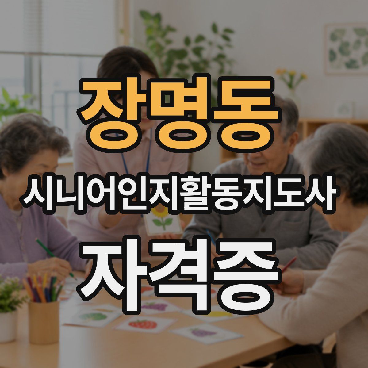 장명동 시니어인지활동지도사 자격증