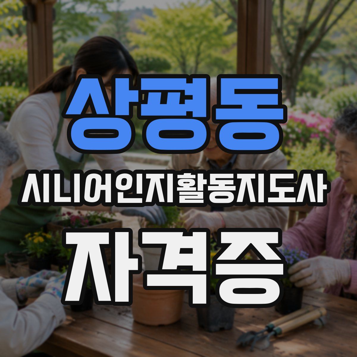 상평동 시니어인지활동지도사 자격증
