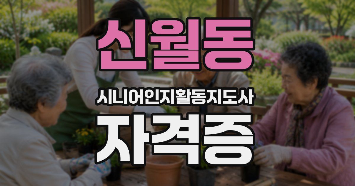 신월동 시니어인지활동지도사 자격증