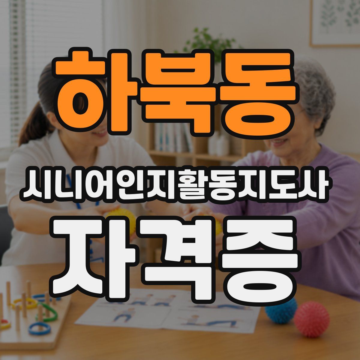 하북동 시니어인지활동지도사 자격증