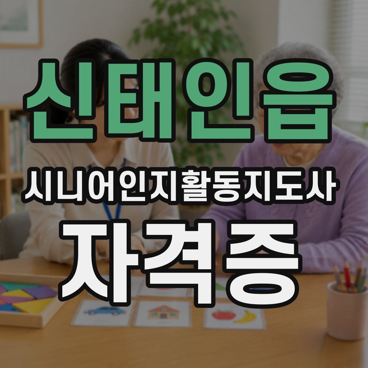 신태인읍 시니어인지활동지도사 자격증